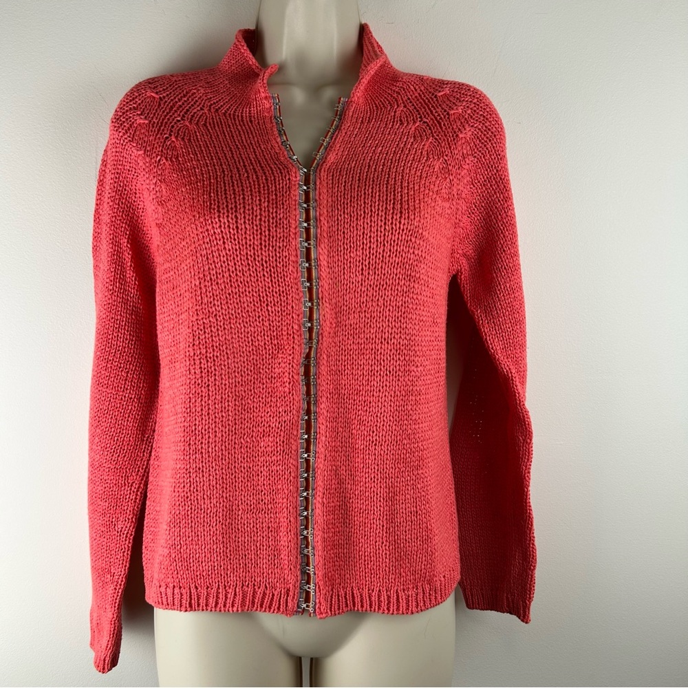 Vintage MARIA DI RIPABIANCA Hooked Closure Cardigan 8 Italian Spring Layer